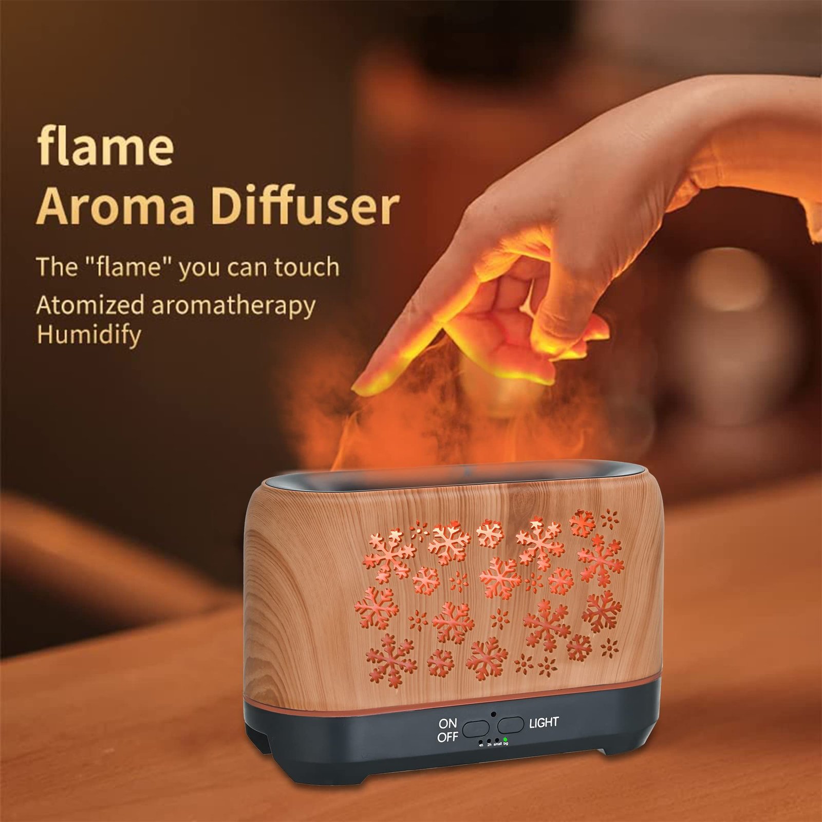 Christmas Snowflake Pattern Humidifier Household Colorful Aromatherapy Humidifier Atmosphere Colorful Diffuser - Image 4
