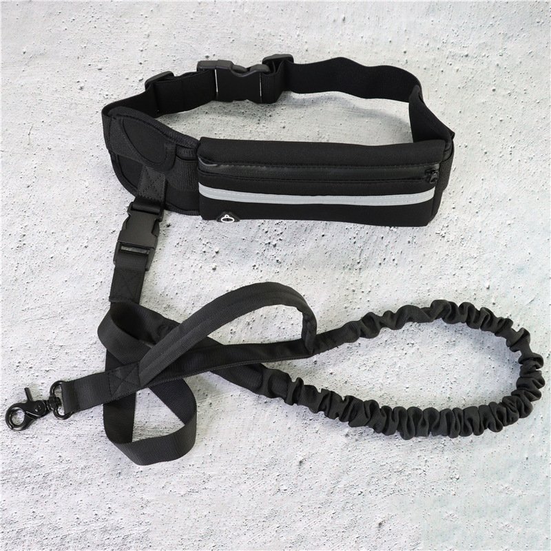 Hands Free Dog Leash Pet Walking And Training Belt With Shock Absorbing Bungee Leash For Up To 180lbs Large Dogs Phone Pocket And Water Bottle Holder - Image 4