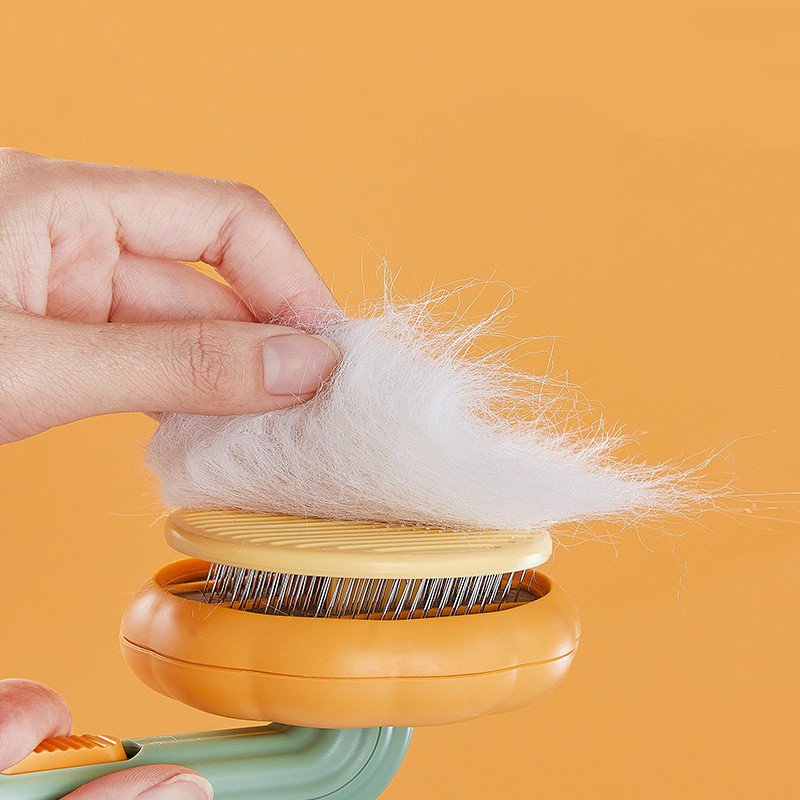 New Pet Cat Brush Hot Selling Hand-held Steel Wire Self-cleaning Comb Looper For Hair Removal - Image 4