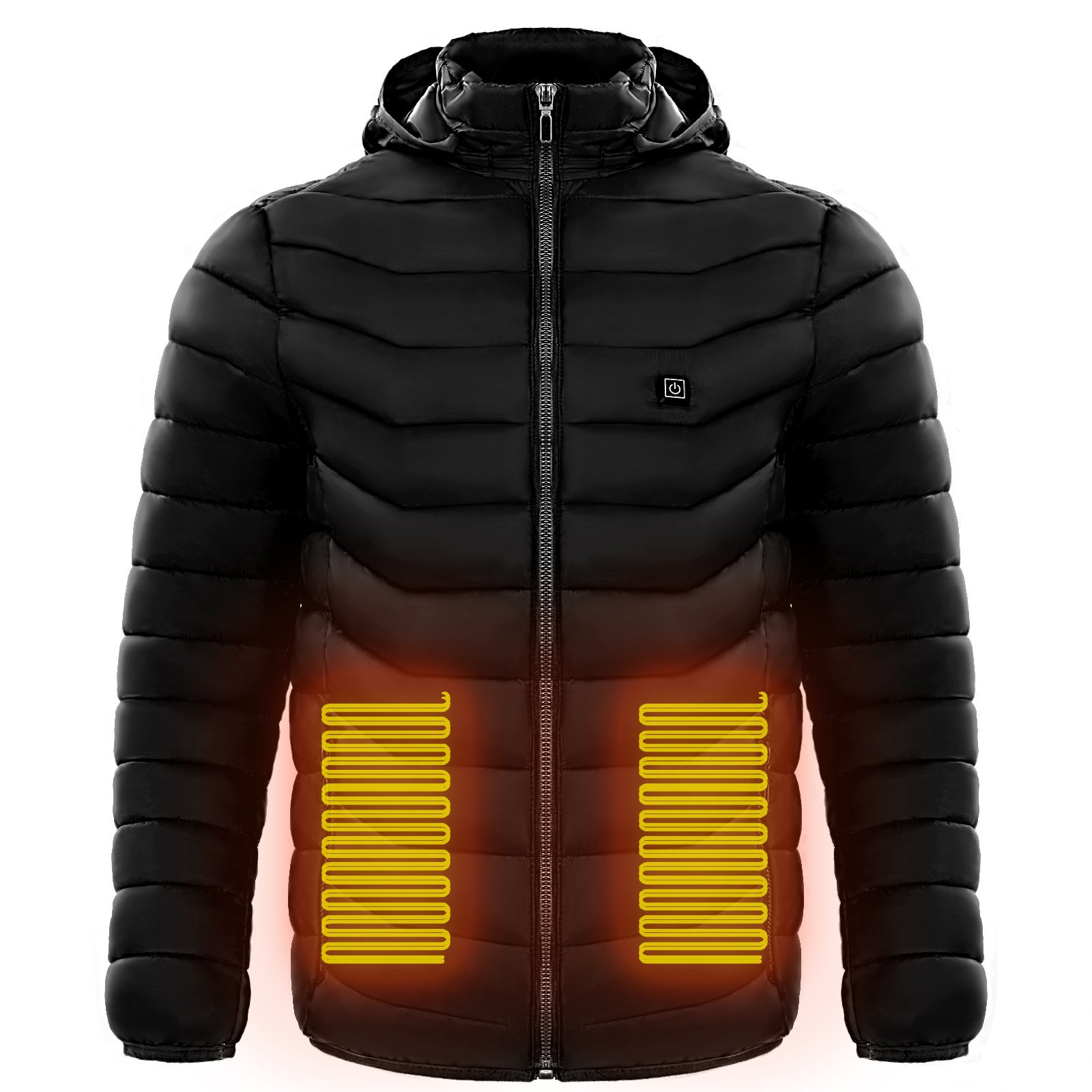 Men Heated Puffer Jacket Electric Heating Coat Insulated Hood Windbreaker - Image 9
