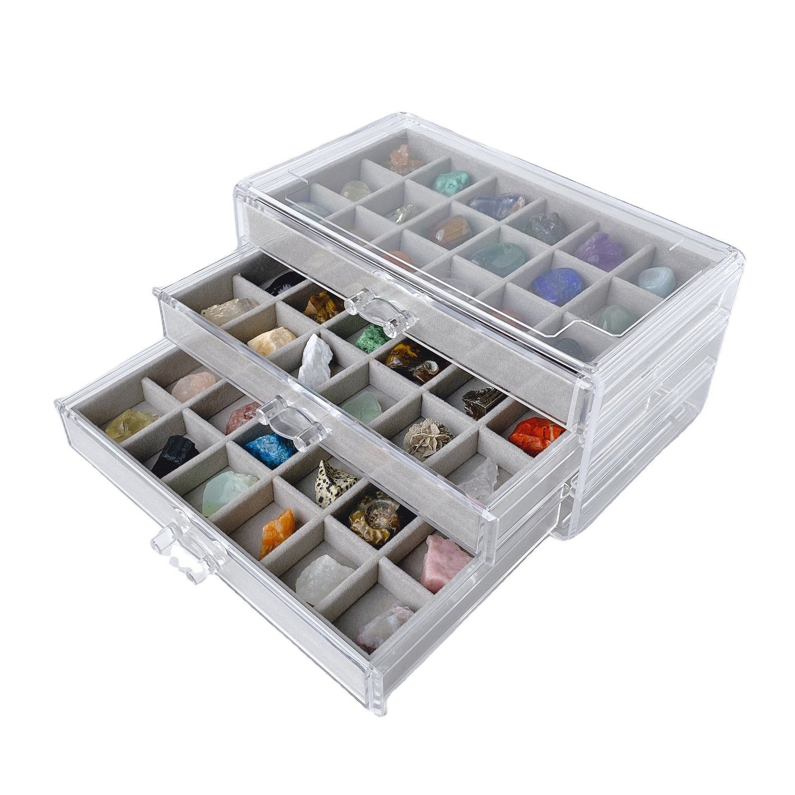 Natural Crystal Raw Stone Children's Gem Ore Specimen Box - Image 3