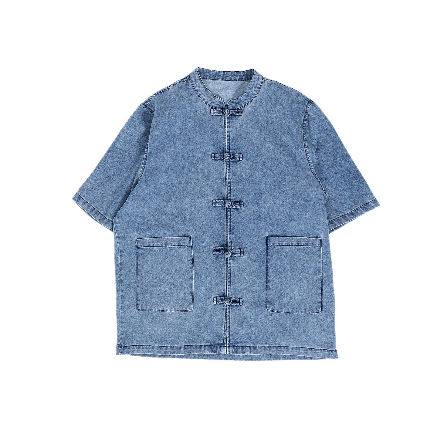 Mens Trendy HanfuTang Suit Shirt New Chinese Style Pre-washed - Image 2