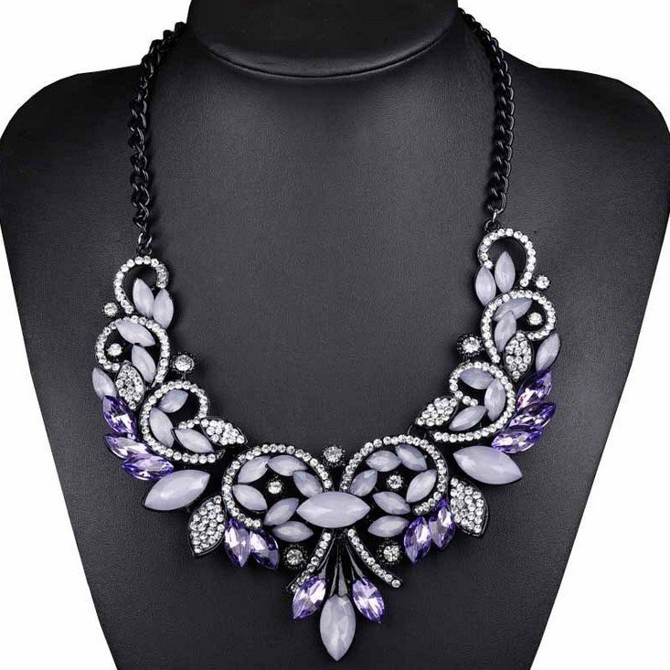 Diamond Alloy Flower Necklace For Women - Image 6