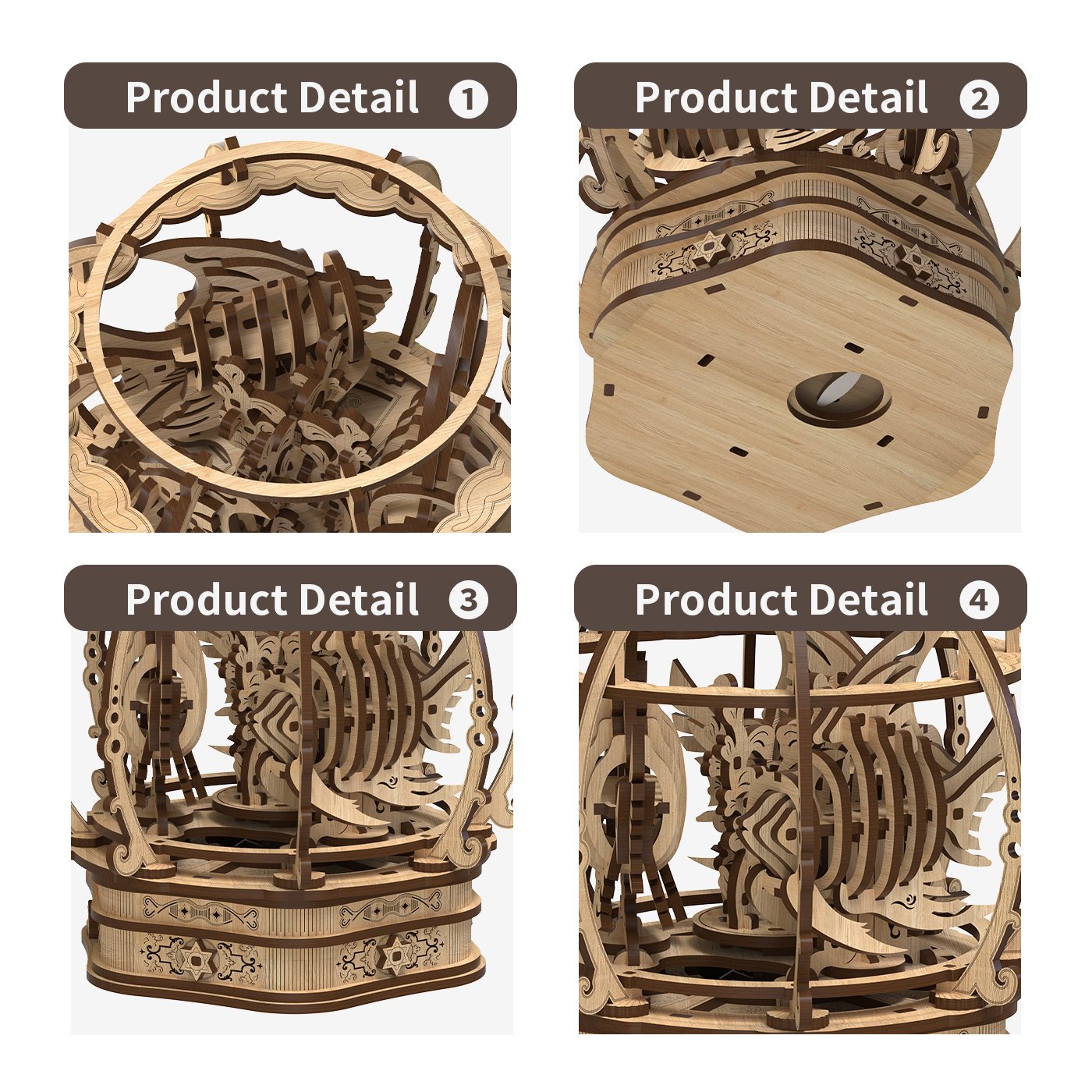 Fashion Simple Oak Oasis Shape Puzzle Toys - Image 4