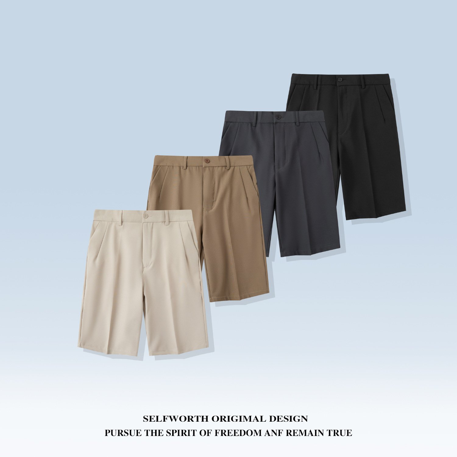 Mens Stylish Thin Loose-fit Plus-size Casual Shorts