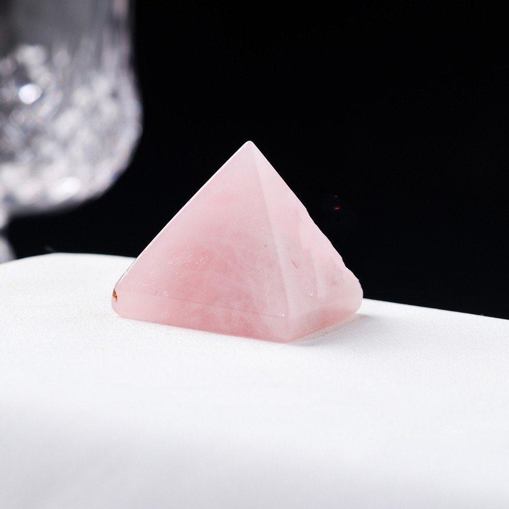 Natural Crystal Pyramid Ornaments Original Stone Polishing 3cm Colorful Gem Process - Image 5