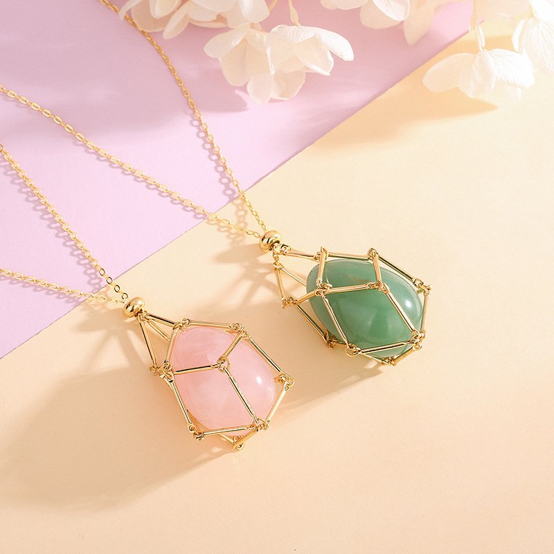 Spring New Natural Energy Crystal Pendant Ins Niche Design Valentine’s Day Bag Bag Peace Necklace - Image 4