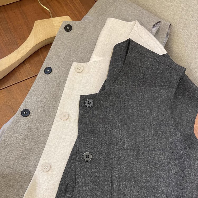 Loose Round Neck Sleeveless Suit Vest For Women - Image 3