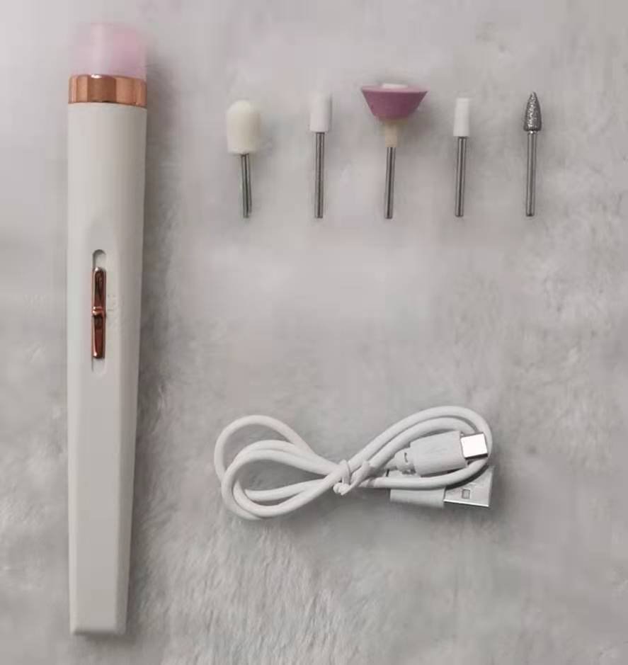 5in1 Manicure Machine Set Electric Nail Drill Polisher Cordless USB Rechargeable With LED Cutters Mill For Manicure Pedicure Accessor - Image 9