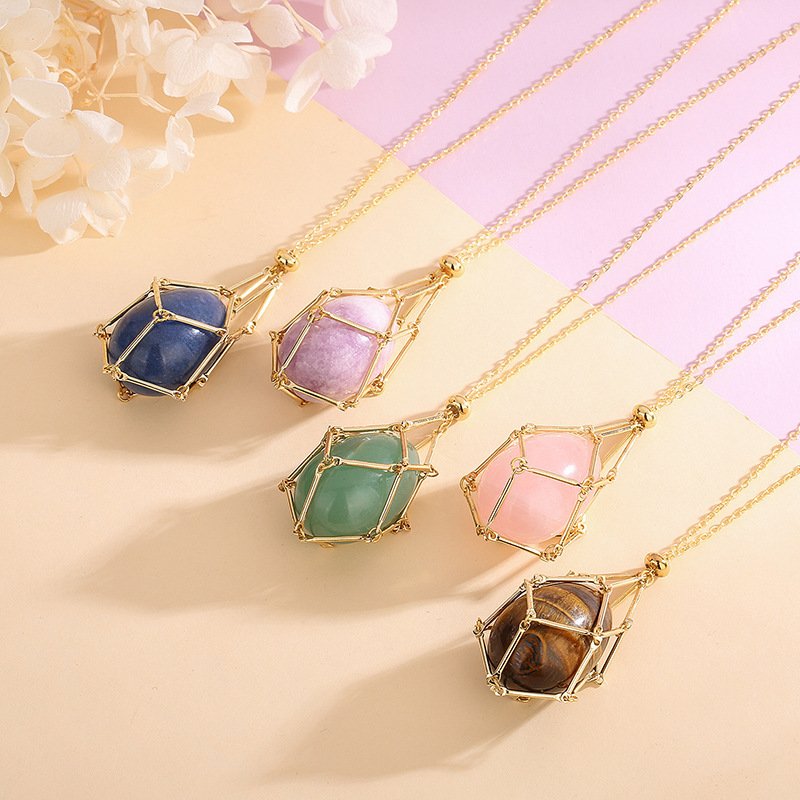 Spring New Natural Energy Crystal Pendant Ins Niche Design Valentine’s Day Bag Bag Peace Necklace - Image 3