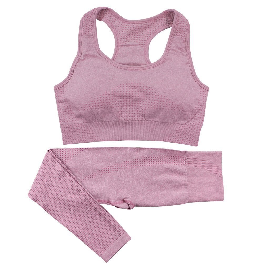 2PCS Seamless Yoga Set Women Tracksuit High Waist Leggings Workout Sportswear Gym Clothing Fitness Crop Top Sports Suits Gym Set - Image 8