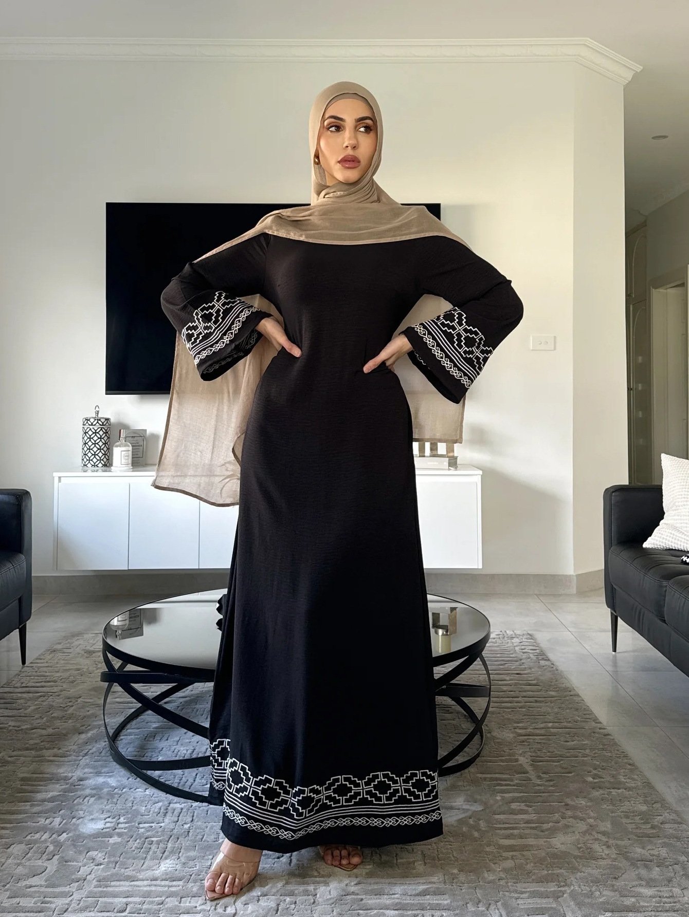 Fringe Cardigan Robe Muslim Dress - Image 6