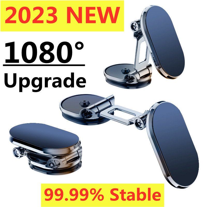Rotate Metal Magnetic Car Phone Holder Foldable Universal Mobile Phone Stand Air Vent Magnet Mount GPS Support - Image 2