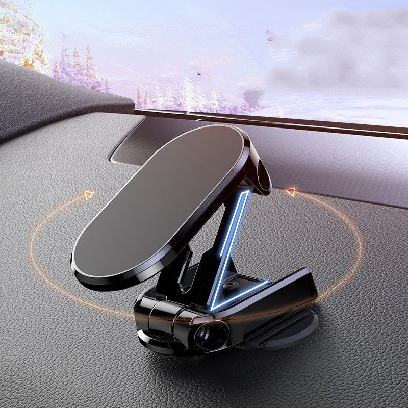 Rotate Metal Magnetic Car Phone Holder Foldable Universal Mobile Phone Stand Air Vent Magnet Mount GPS Support - Image 9