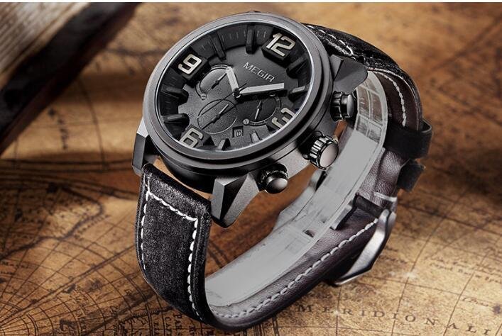 Watch Men's Watch Three-eye Luminous Waterproof Sports Watch Watch - Image 7
