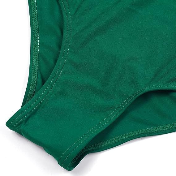 New Style Swimsuit Double Layer Lotus Leaf Tropical Rain Forest High Waist Split Swimsuit - Image 9