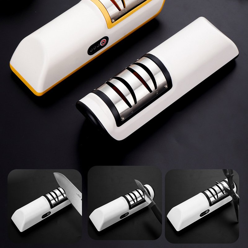USB Rechargeable Electric Knife Sharpener Automatic Adjustable Kitchen Tool For Fast Sharpening Knives Scissors And Grinders Gadgets - Image 5