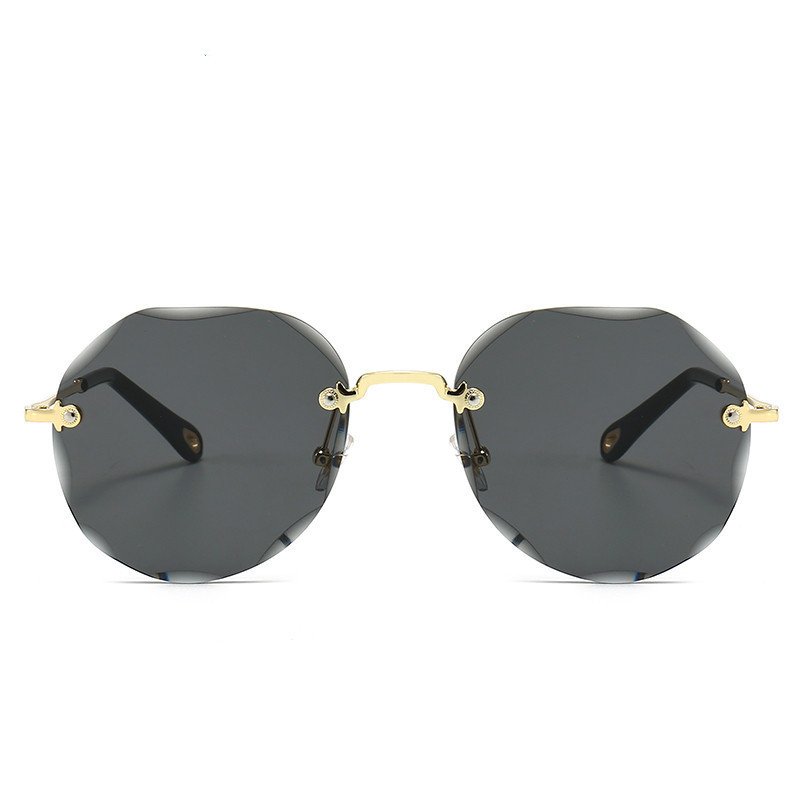 Polygonal Sunglasses Women Rimless Trimmed Sunglasses - Image 2