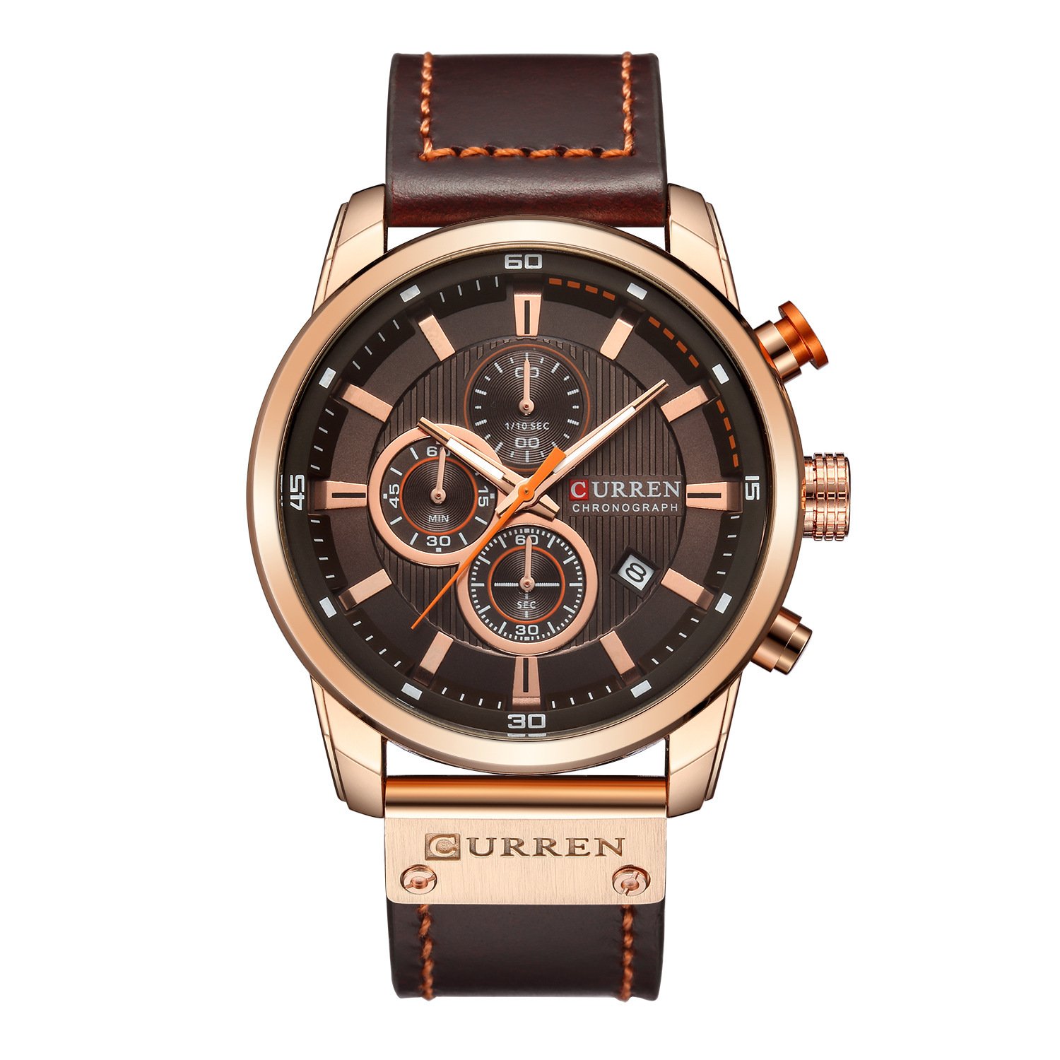 Men Waterproof Chronograph Sport Military Male Clock Top Brand Luxury Leather Man Wristwatch - Image 3