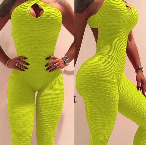Yoga Jumpsuit Cross Design Backless Tracksuit Full Bodysuit - Image 8