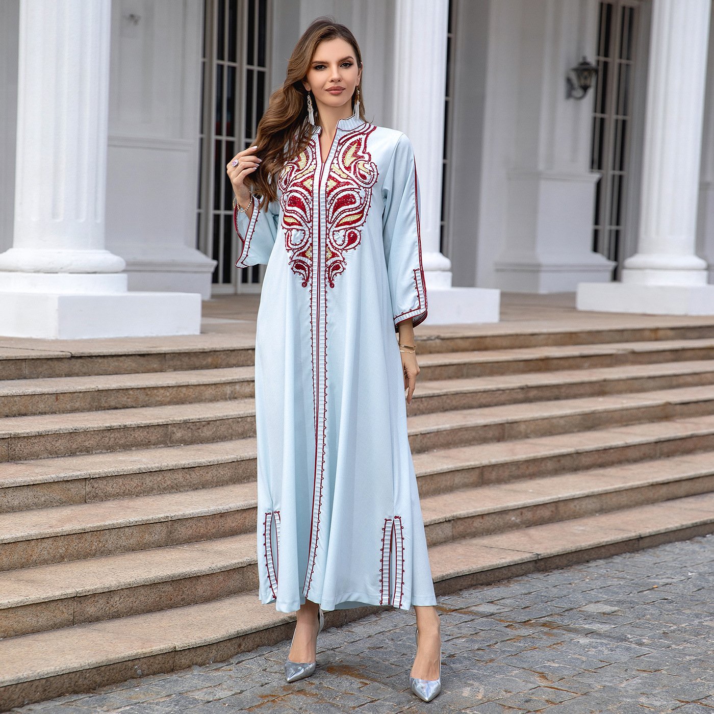 Muslim Middle East Embroidery Dress - Image 9