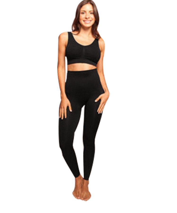 Tight Tummy Seamless High Waist Base Body Shaping Cropped Pants - Image 5