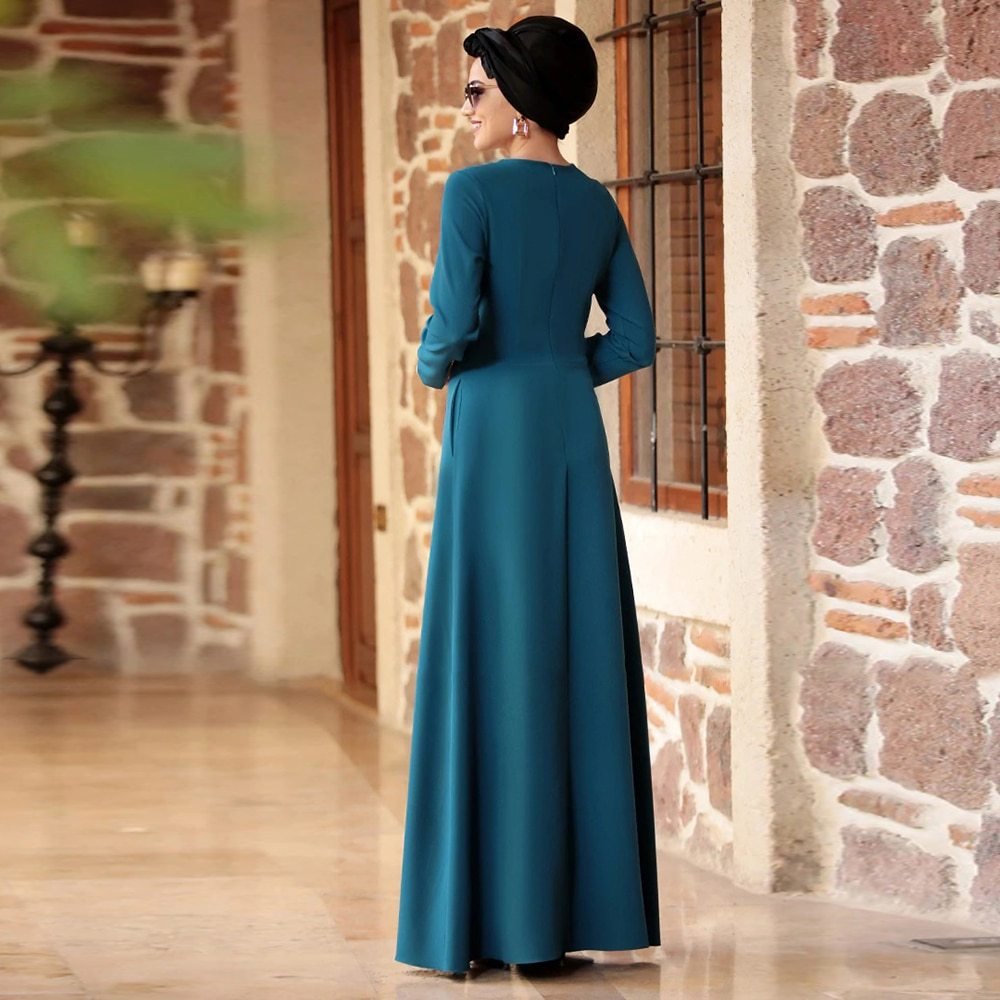 Muslim Women's Evening Dress, Banquet Dress, Worship Dress Robe - Image 2
