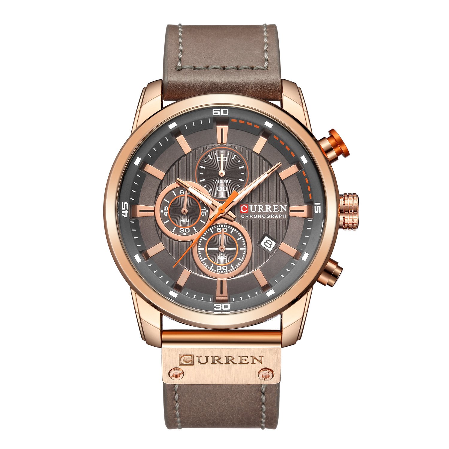 Men Waterproof Chronograph Sport Military Male Clock Top Brand Luxury Leather Man Wristwatch - Image 8