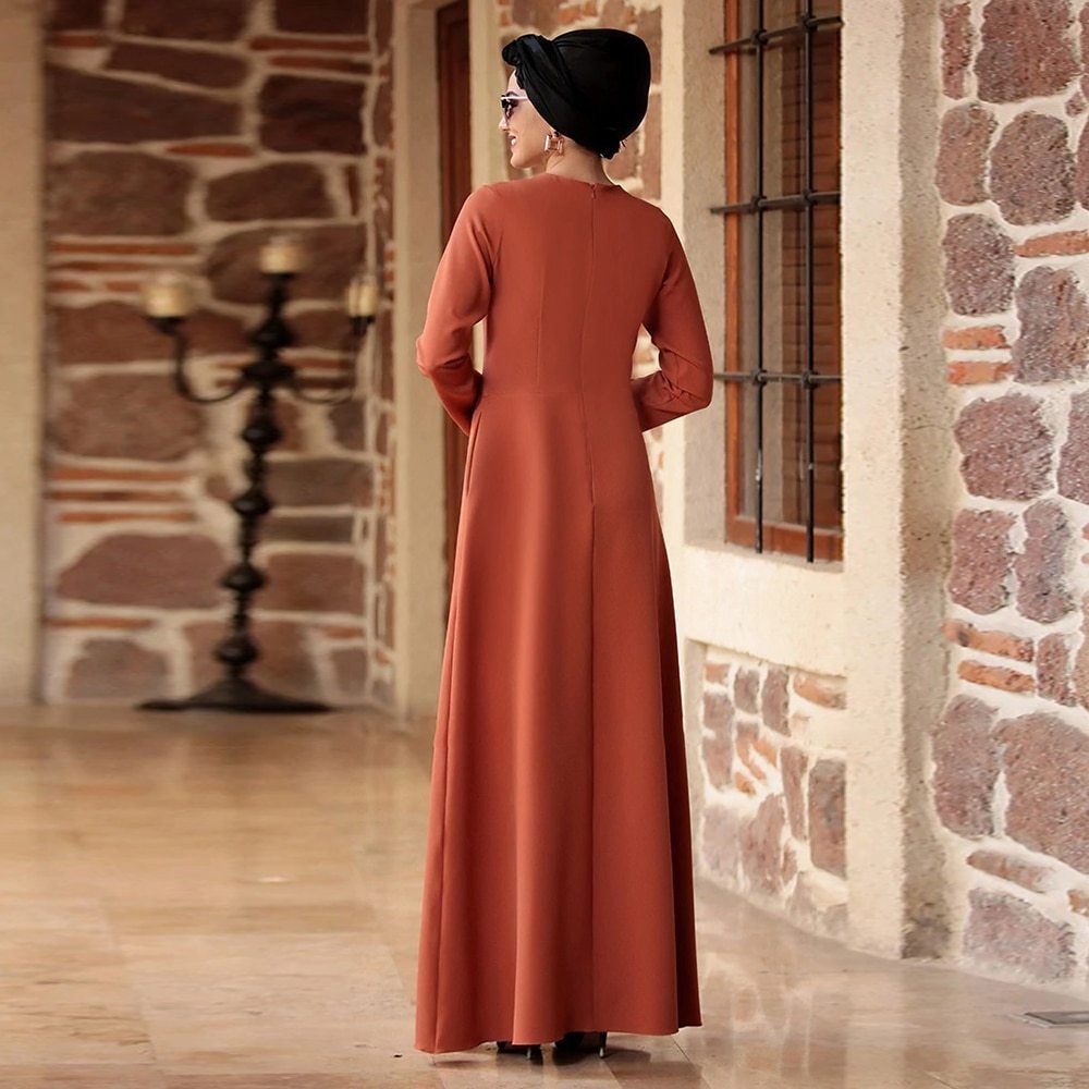 Muslim Women's Evening Dress, Banquet Dress, Worship Dress Robe - Image 3