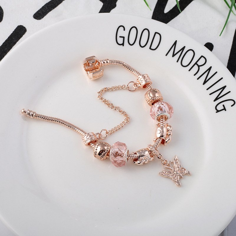 Fashion Love Geometric Rose Gold Bracelet Women's Jewelry - Image 3