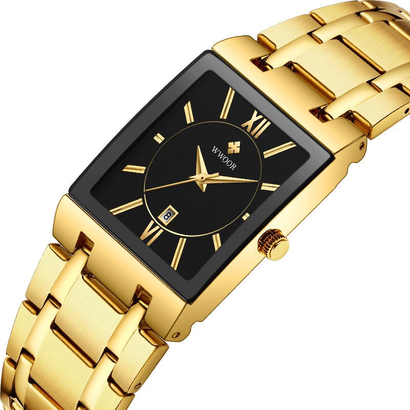 Square Wristwatch Steel Band Quartz Waterproof - Image 2