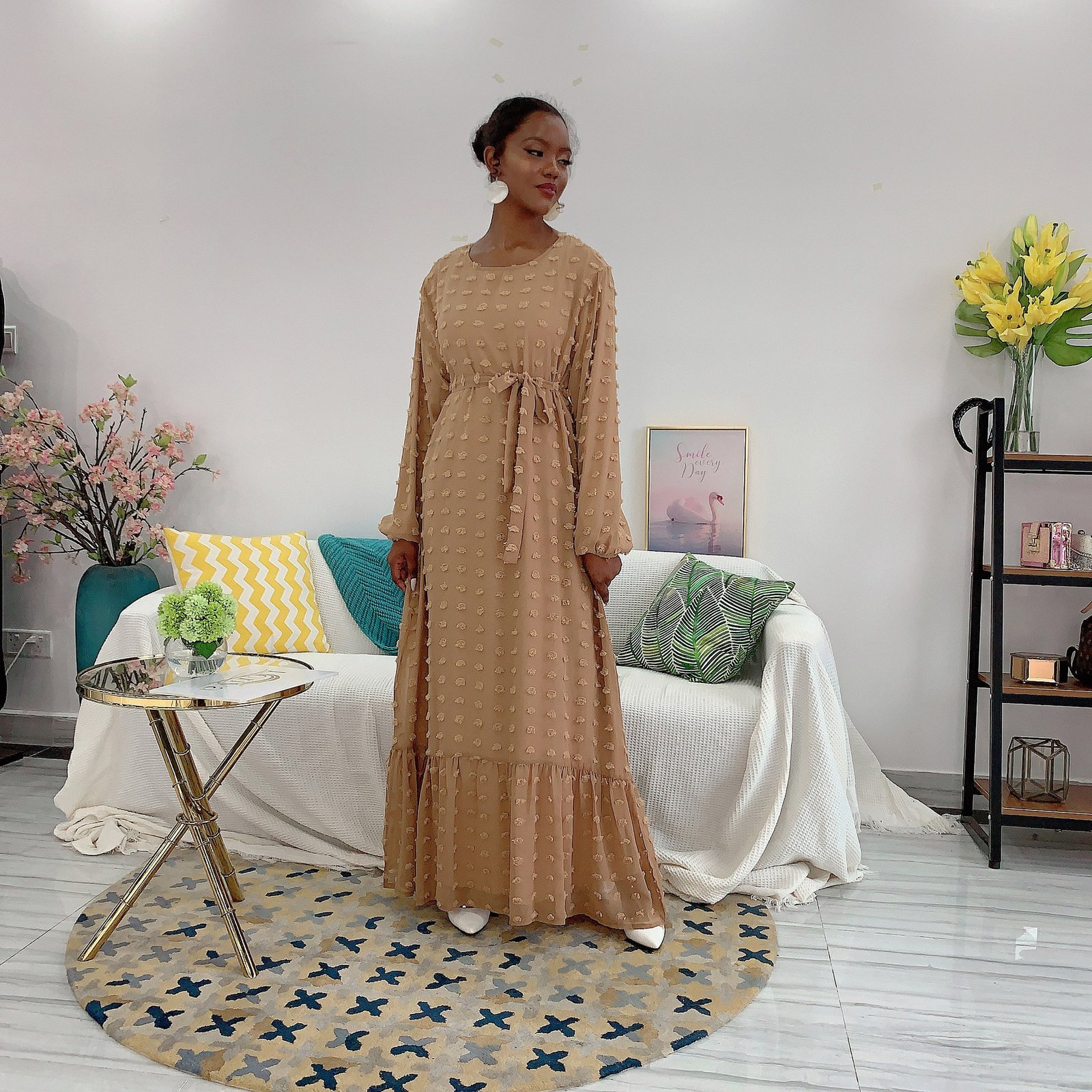 Small Hair Ball Muslim Plus Size Dress - Image 5