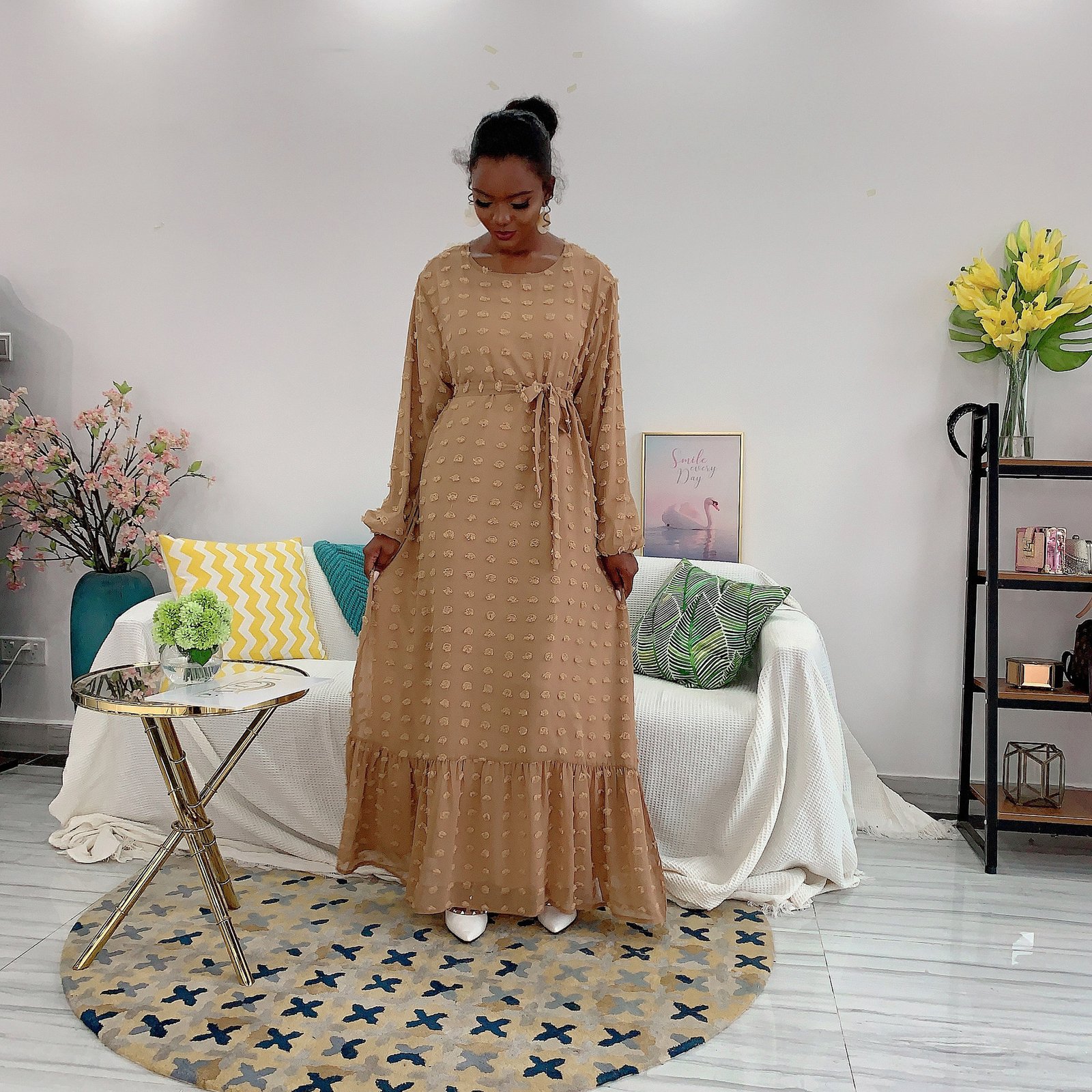 Small Hair Ball Muslim Plus Size Dress - Image 2