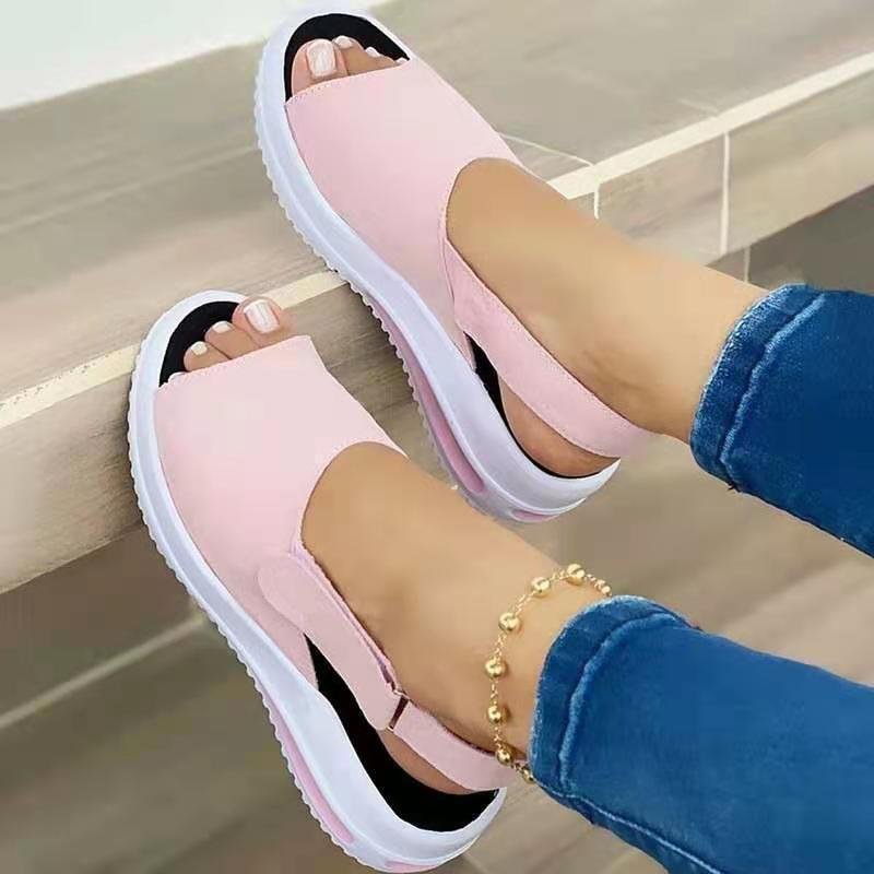 Velcro Casual Summer Women Sandals Fish Mouth Sandals - Image 4