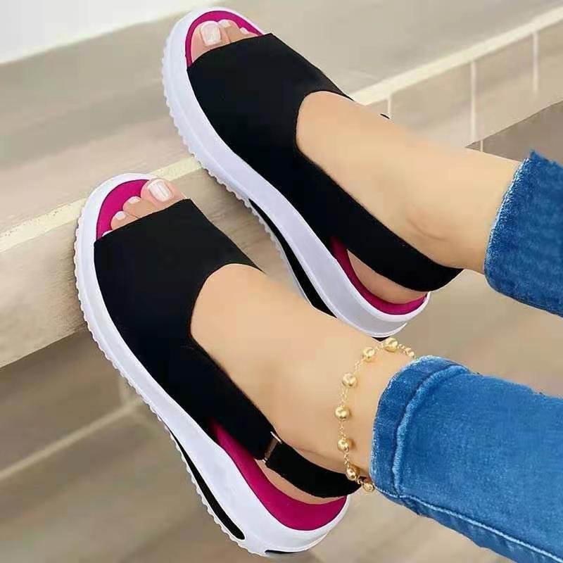 Velcro Casual Summer Women Sandals Fish Mouth Sandals - Image 5