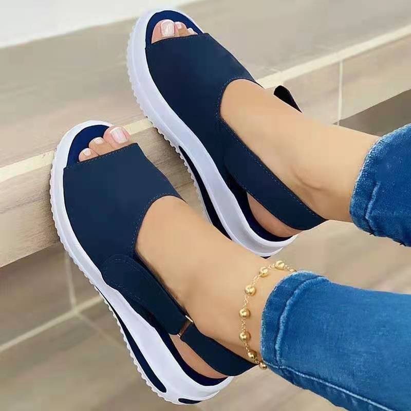 Velcro Casual Summer Women Sandals Fish Mouth Sandals - Image 6