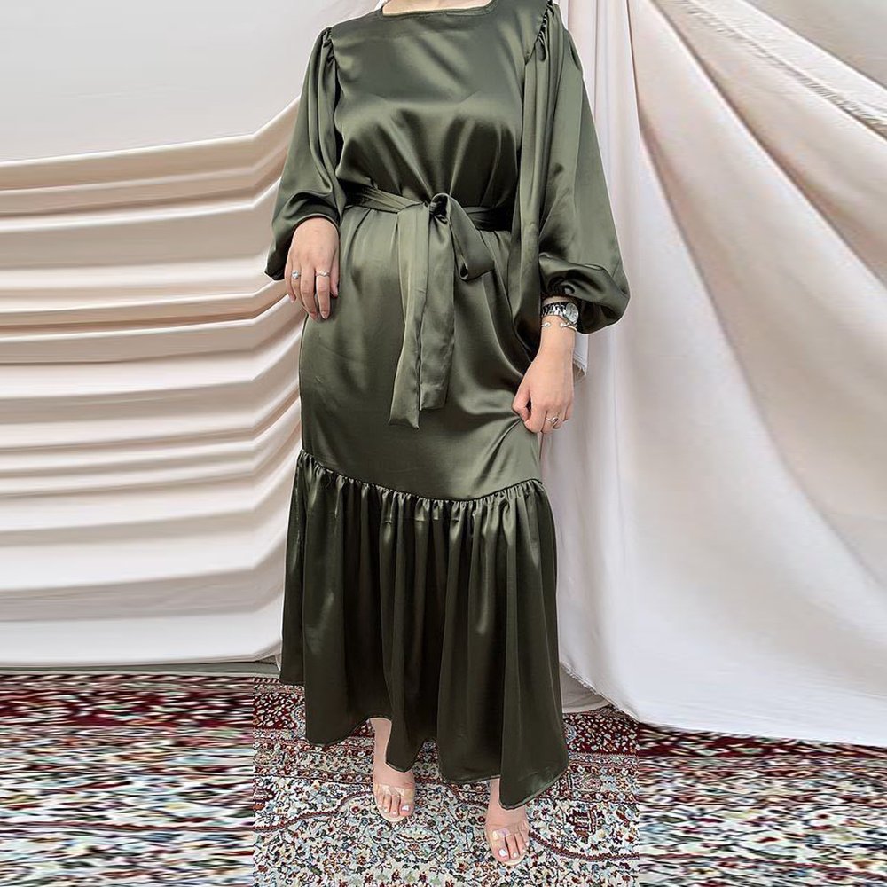 Ramadan Eid Mubarak Kaftan Dubai Abaya Turkey Islam Muslim Fashion Women Hijab Dress Caftan Marocain Dresses Vestidos Robe Femme - Image 4