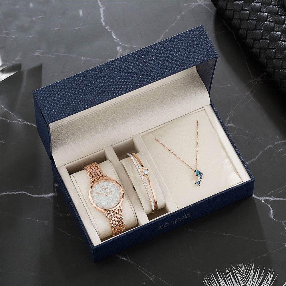 Luxury Watch Gifts For Women Earrings Ring Necklace Bracelet - Image 2