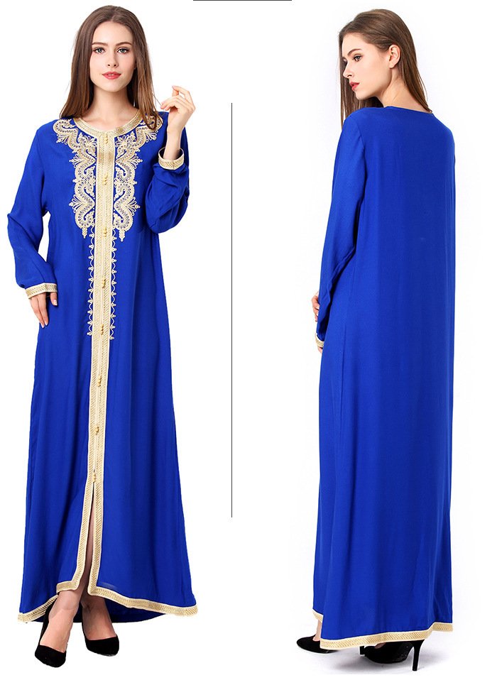 Muslim Embroidered Lace Dress Dress - Image 3