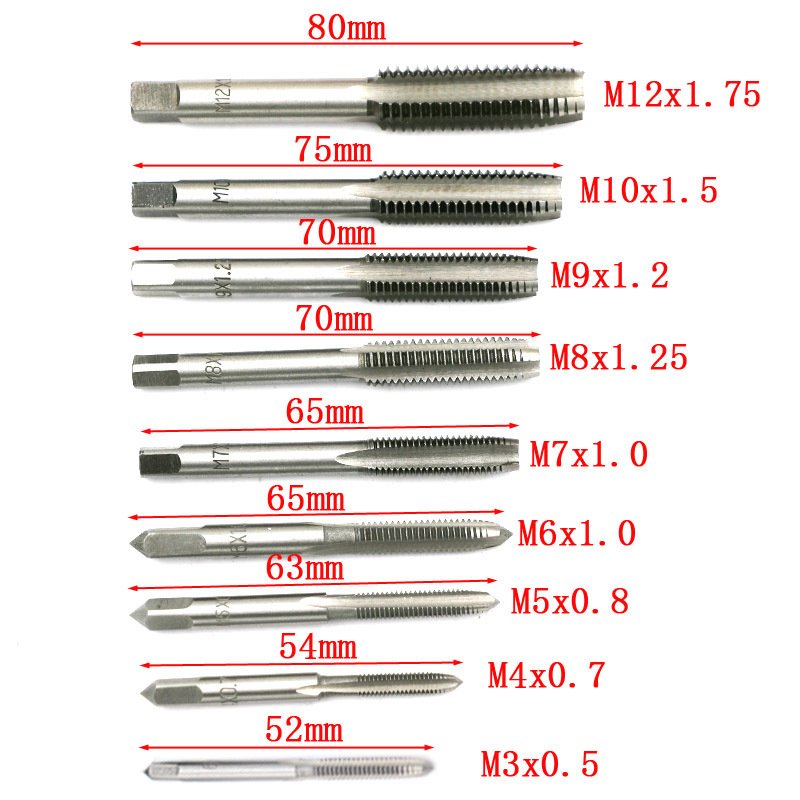 Tap And Die Set Hand Tap Hardware Tool Wrench Wrench Metric Tap Set - Image 4