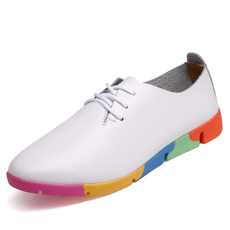 Pointed Shoes Women Leather White Shoes Women Nurse Shoes Casual Shoes Wholesale Specials - Image 2