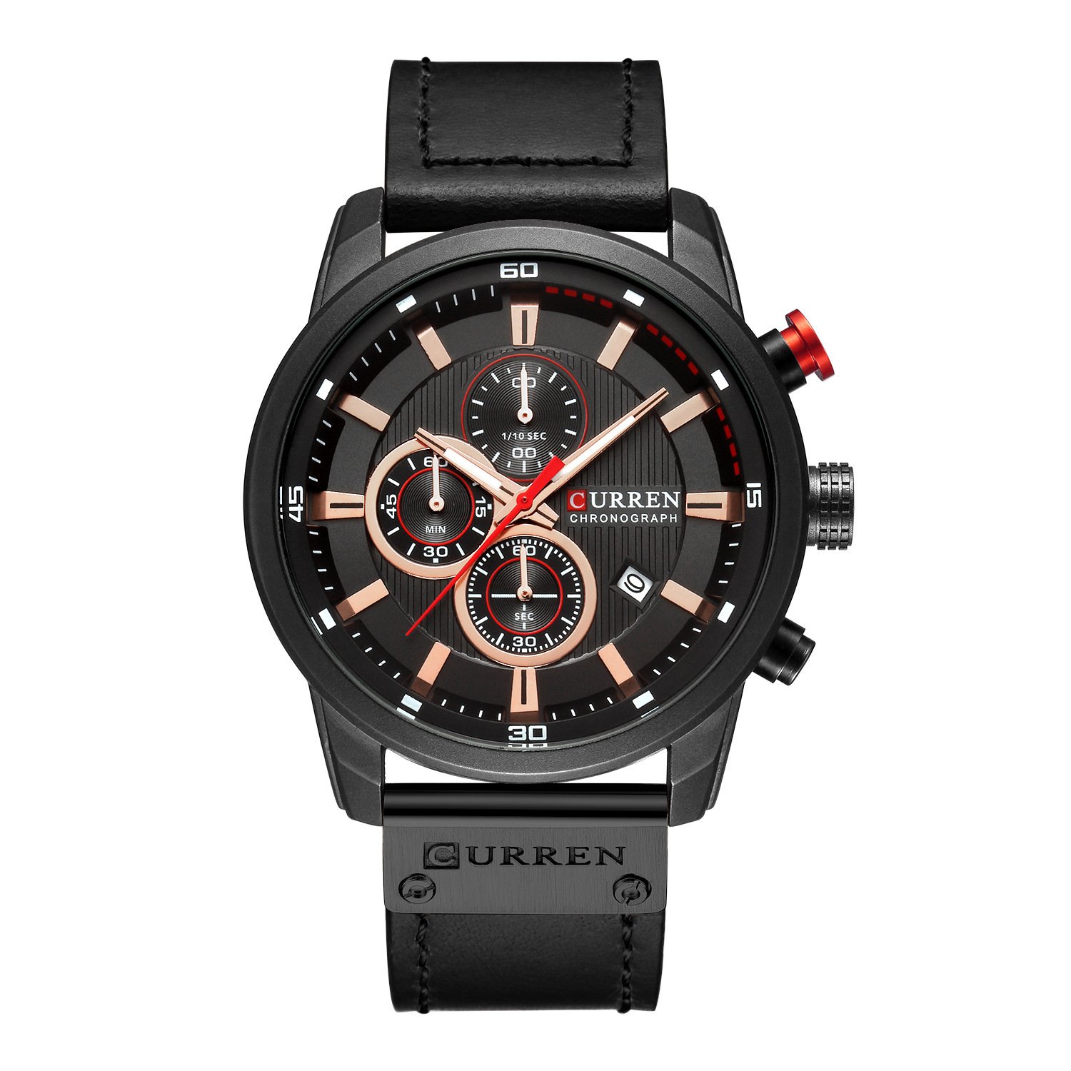 Men Waterproof Chronograph Sport Military Male Clock Top Brand Luxury Leather Man Wristwatch - Image 5