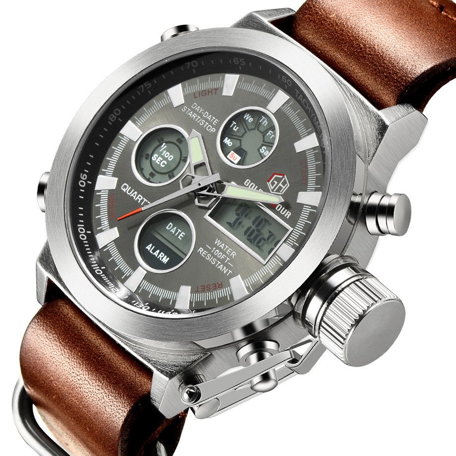Relogio Masculino Luxury Brand Men Watches Men's Quartz Hour Analog Digital LED Sports Watch Men Army Military Wrist Watch - Image 6