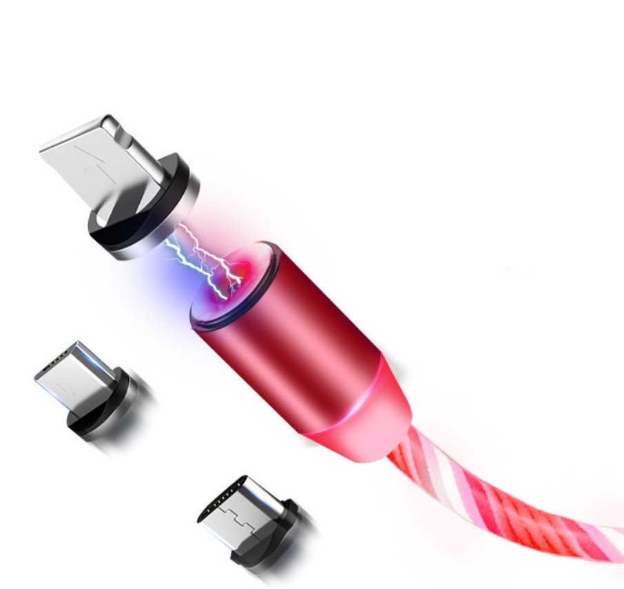 Compatible with Apple, Flowing Ligh Magnetic Streamer Data Line Cable for Iphone Android Typec - Image 8