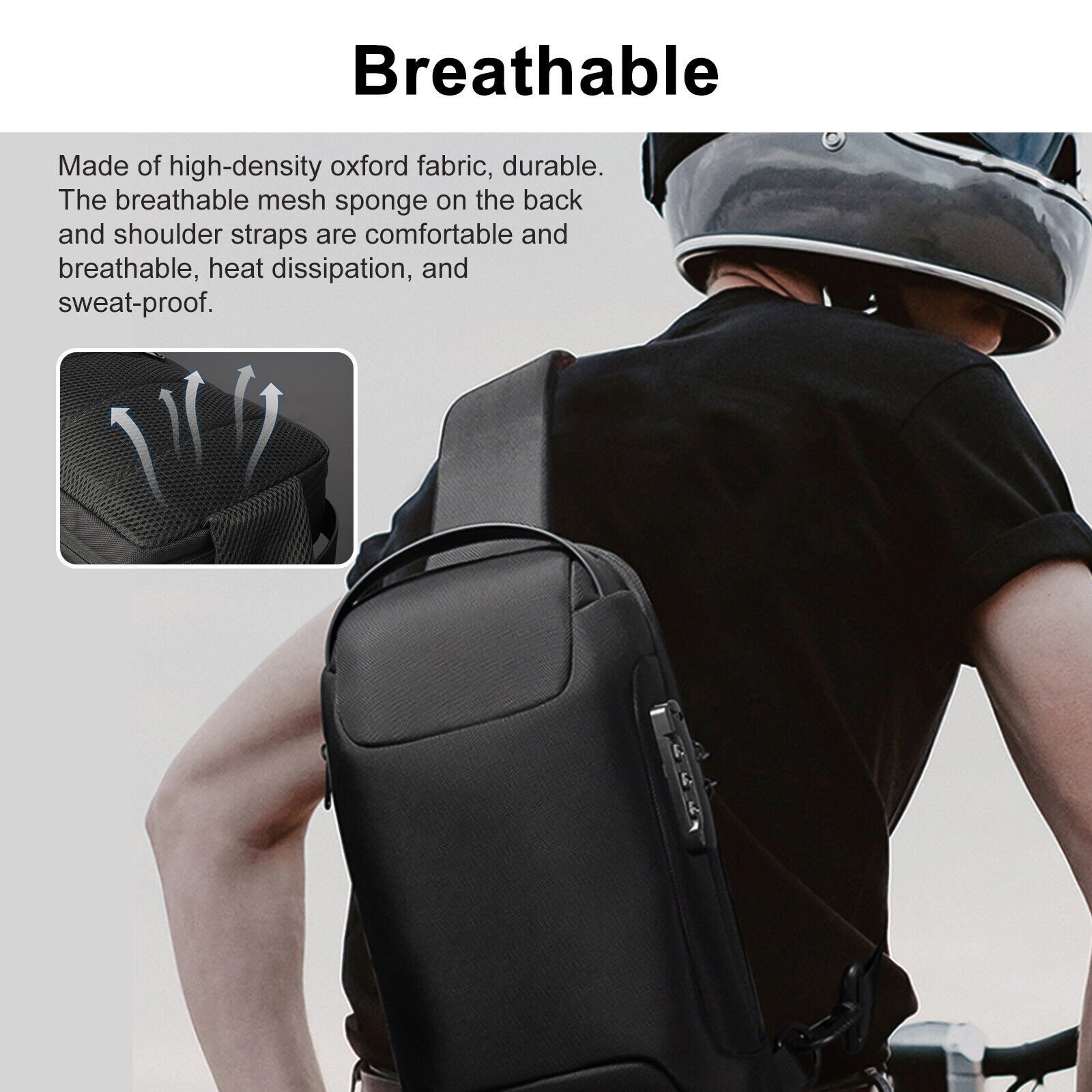Men's Waterproof Oxford Multifunction Crossbody Bags Anti-theft Shoulder Bags Messenger Sling Chest Bag Pack For Male Sling Shoulder Crossbody Waterproof Anti-theft Chest Bag Backpack Pack USB - Image 5