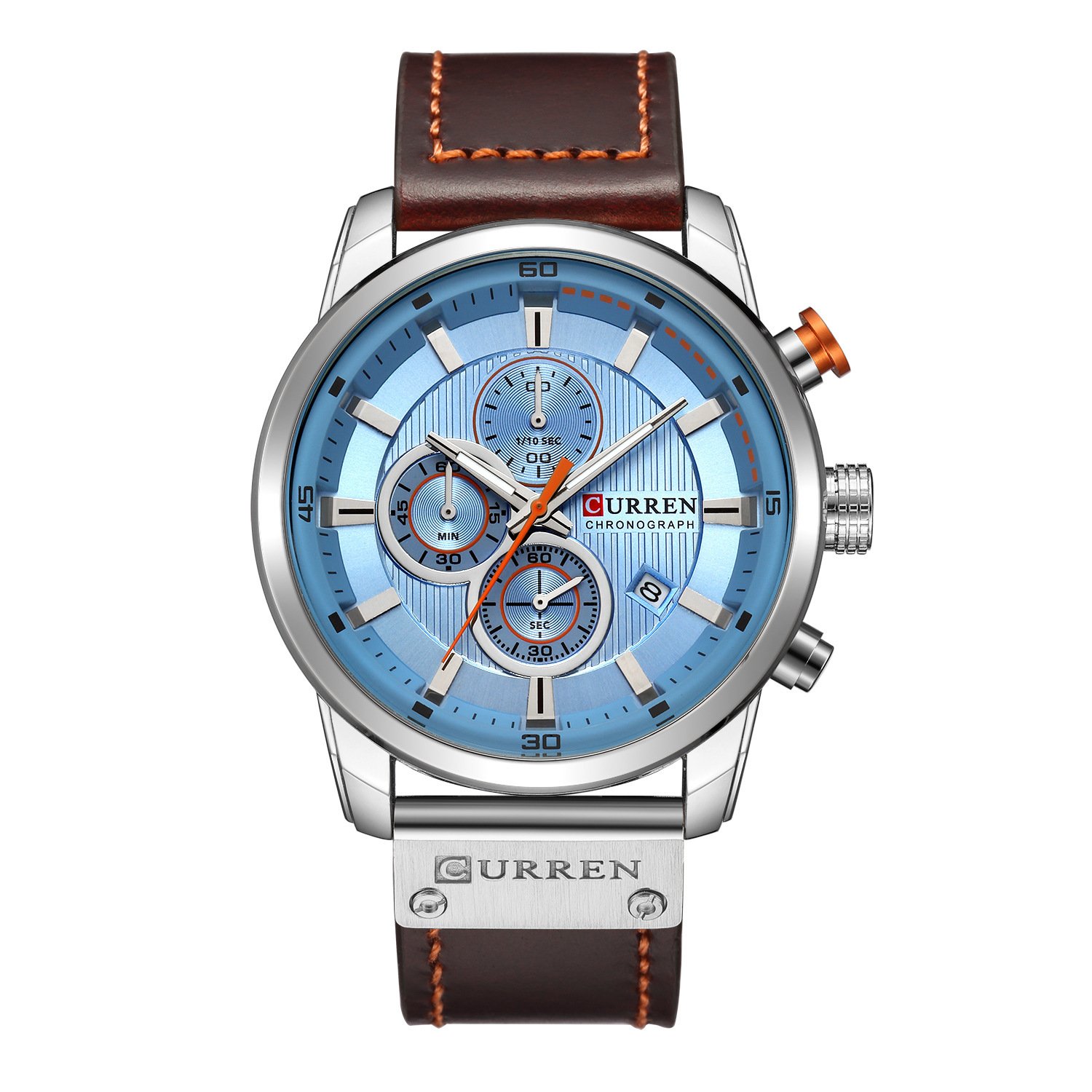Men Waterproof Chronograph Sport Military Male Clock Top Brand Luxury Leather Man Wristwatch - Image 10