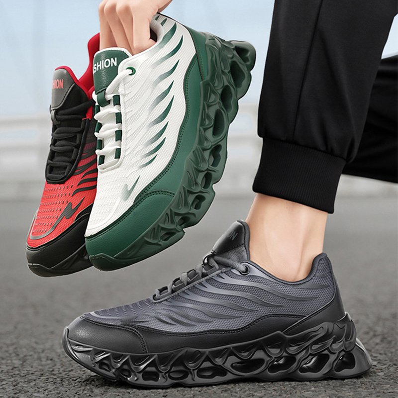 Men's Lace-up Sneakers Thick-soled Daddy Vulcanized Shoes Outdoor Running Sports Casual Shoes - Image 2