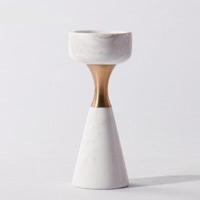 Creative Marble Hardware Candle Holder Decoration - Image 3