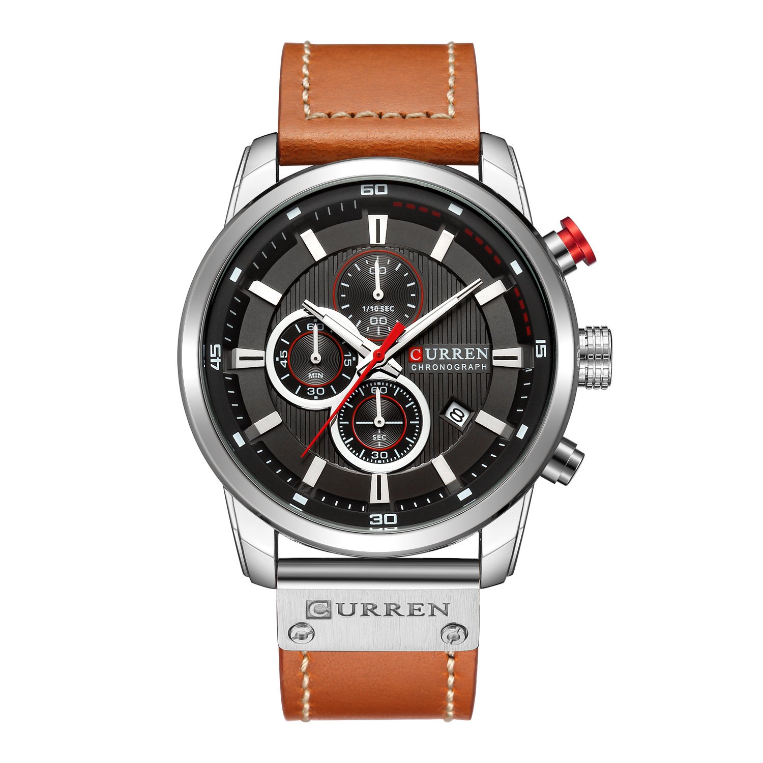Men Waterproof Chronograph Sport Military Male Clock Top Brand Luxury Leather Man Wristwatch - Image 9