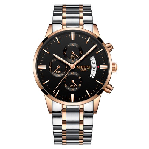 Men Watch Chronograph Sport Mens Watches Top Brand Luxury Waterproof Full Steel Quartz Gold Clock Men Relogio Masculino - Image 2